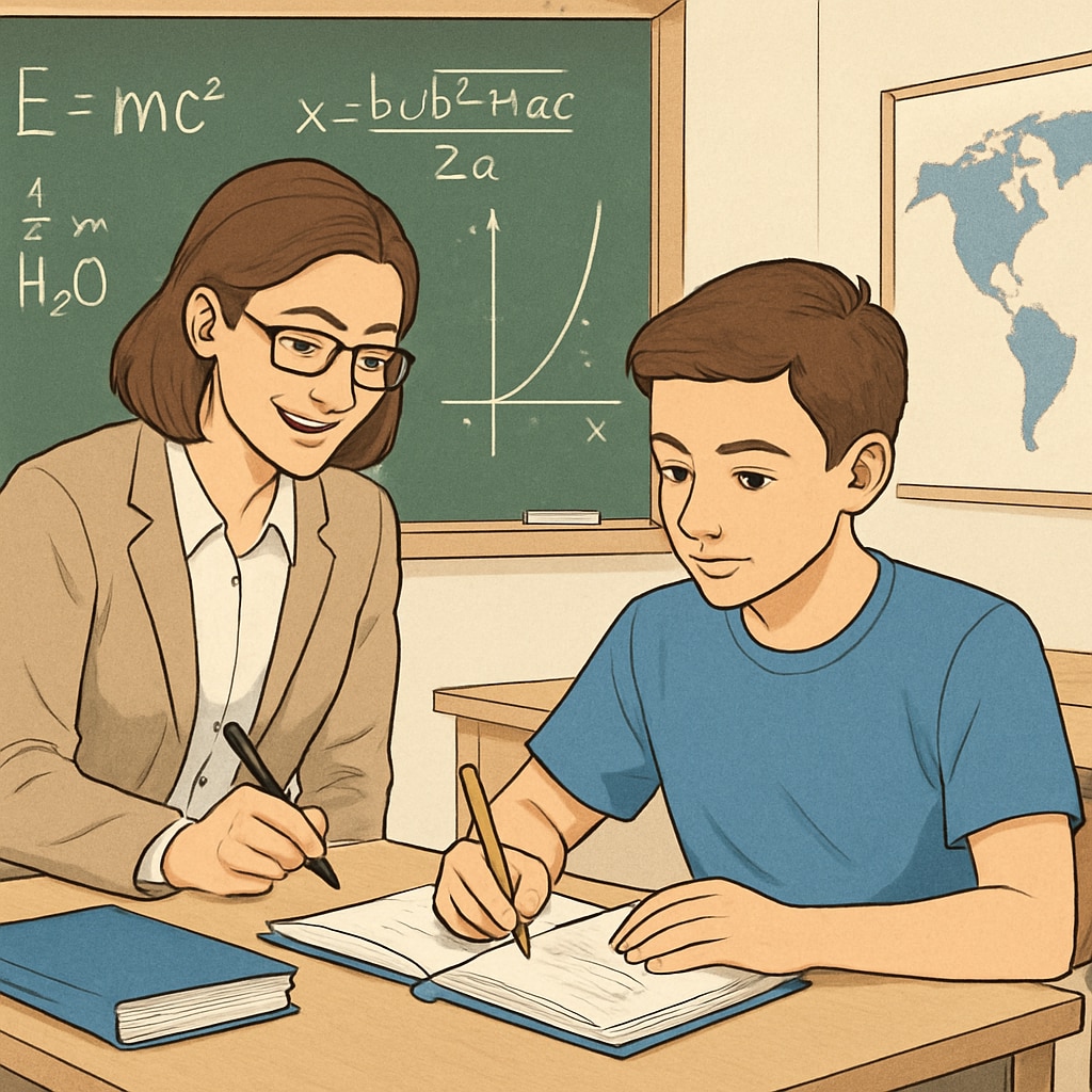 Gifted education classroom with advanced subject learning.