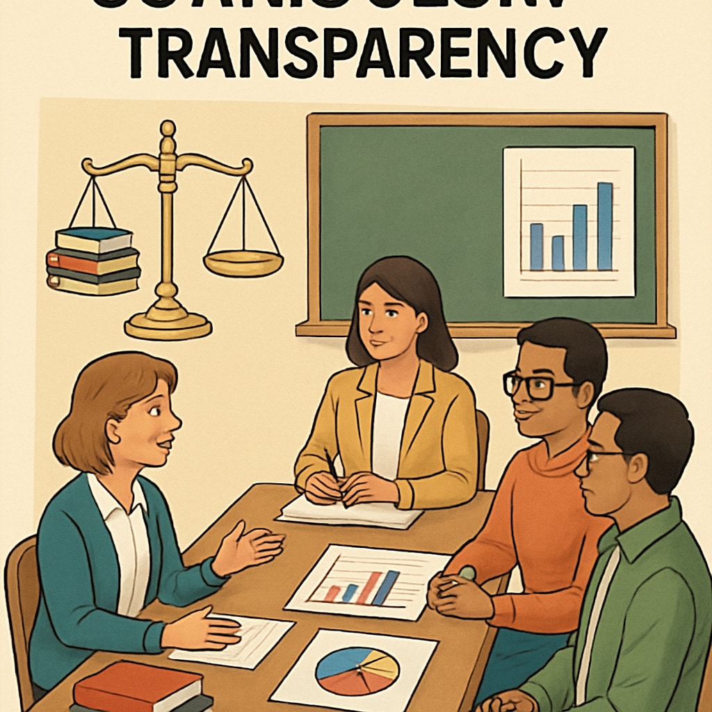 Parents and teachers in a meeting about curriculum transparency