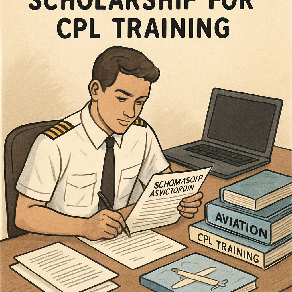 A student examining aviation scholarship options for CPL training