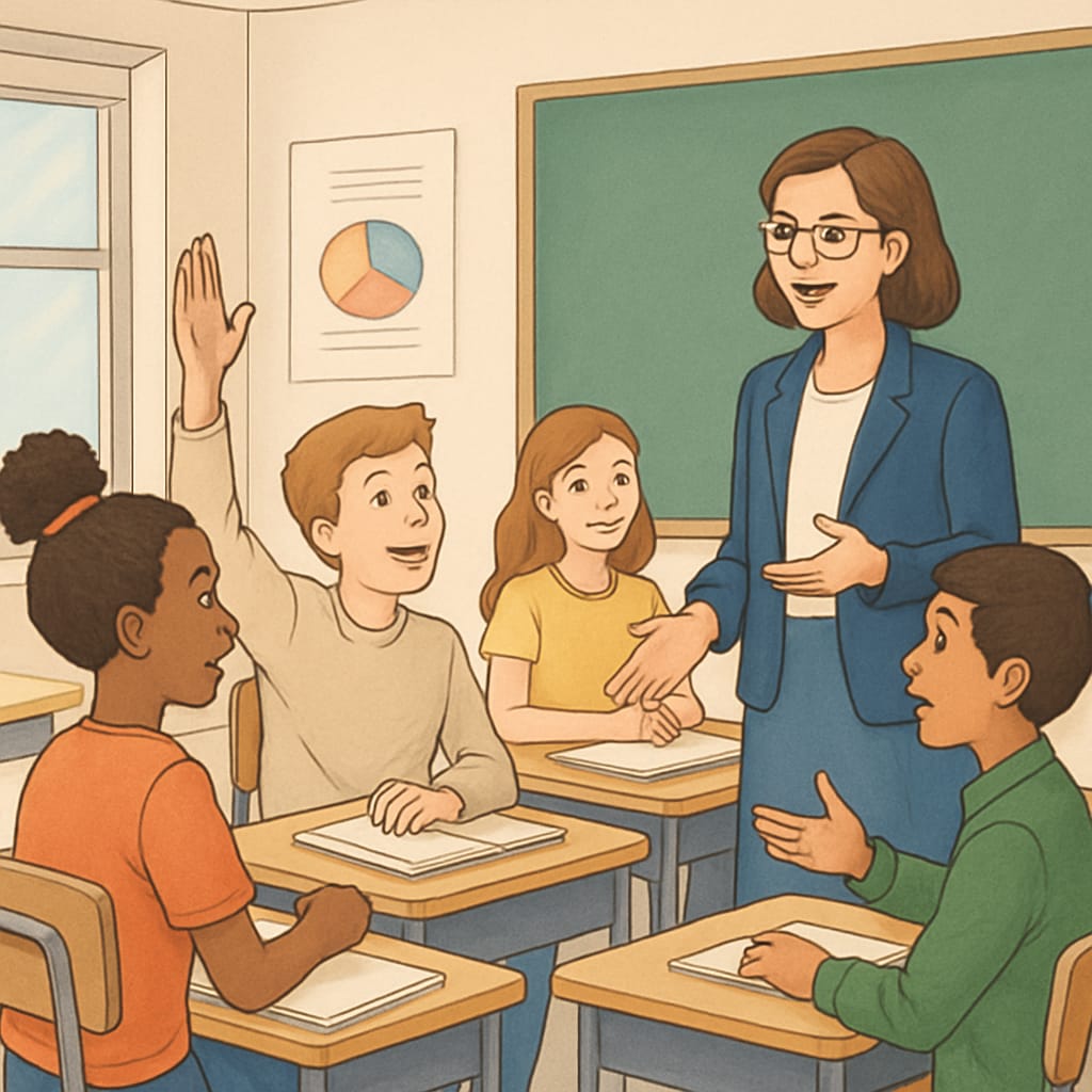 Empowered students and teacher interaction, respect in education.