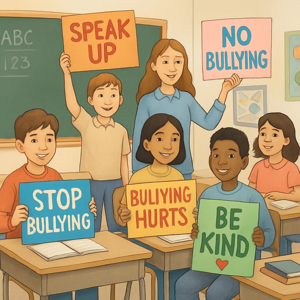 Anti-bullying awareness activity in a classroom setting