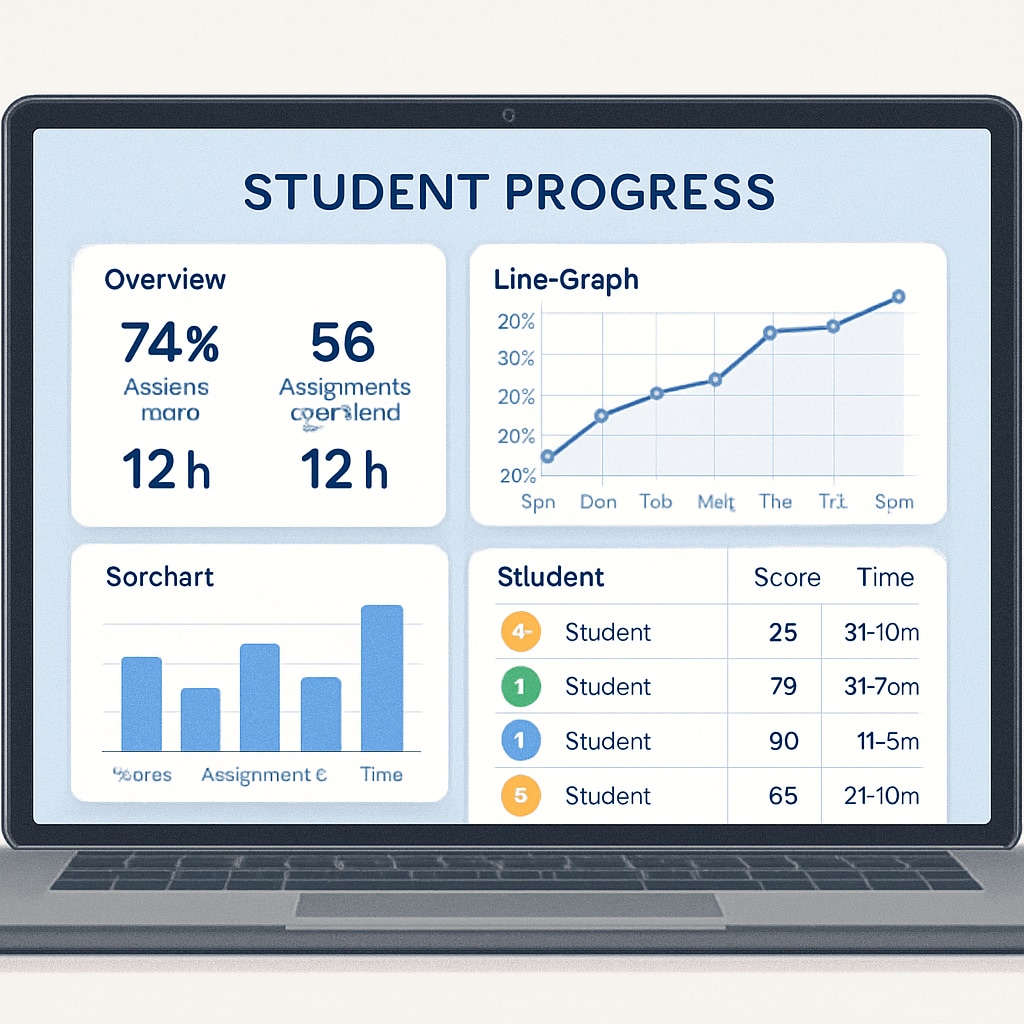 Screen displaying student performance analytics in an educational app.
