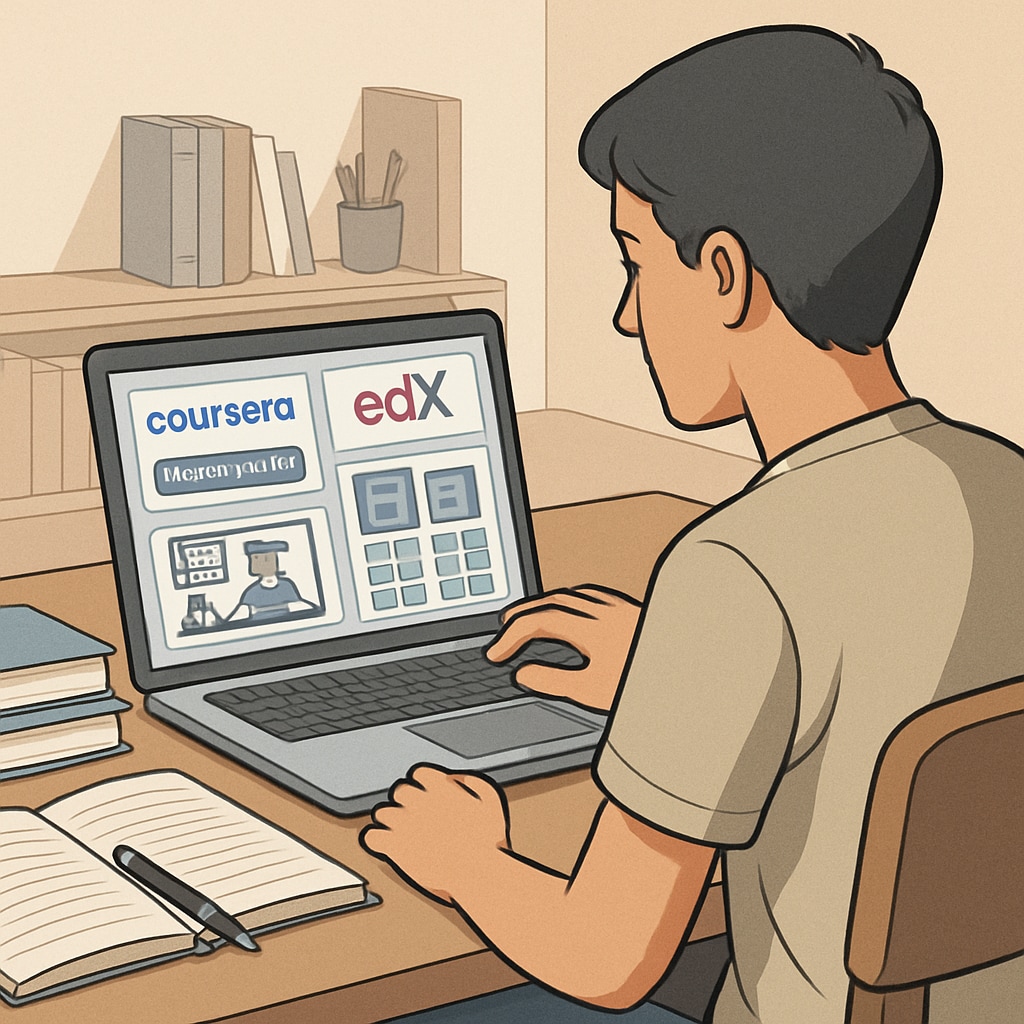 Student researching online foundational courses for cultural and academic growth