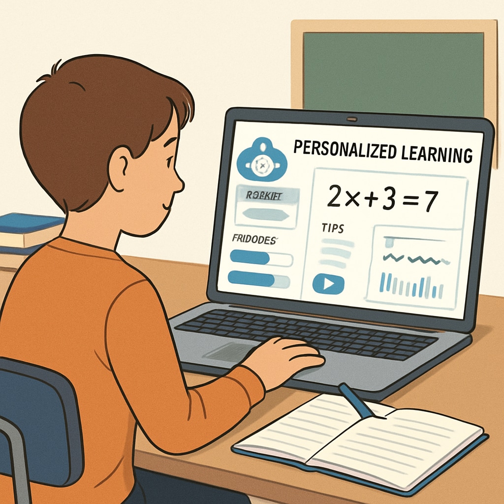 AI-powered personalized learning platform in a classroom