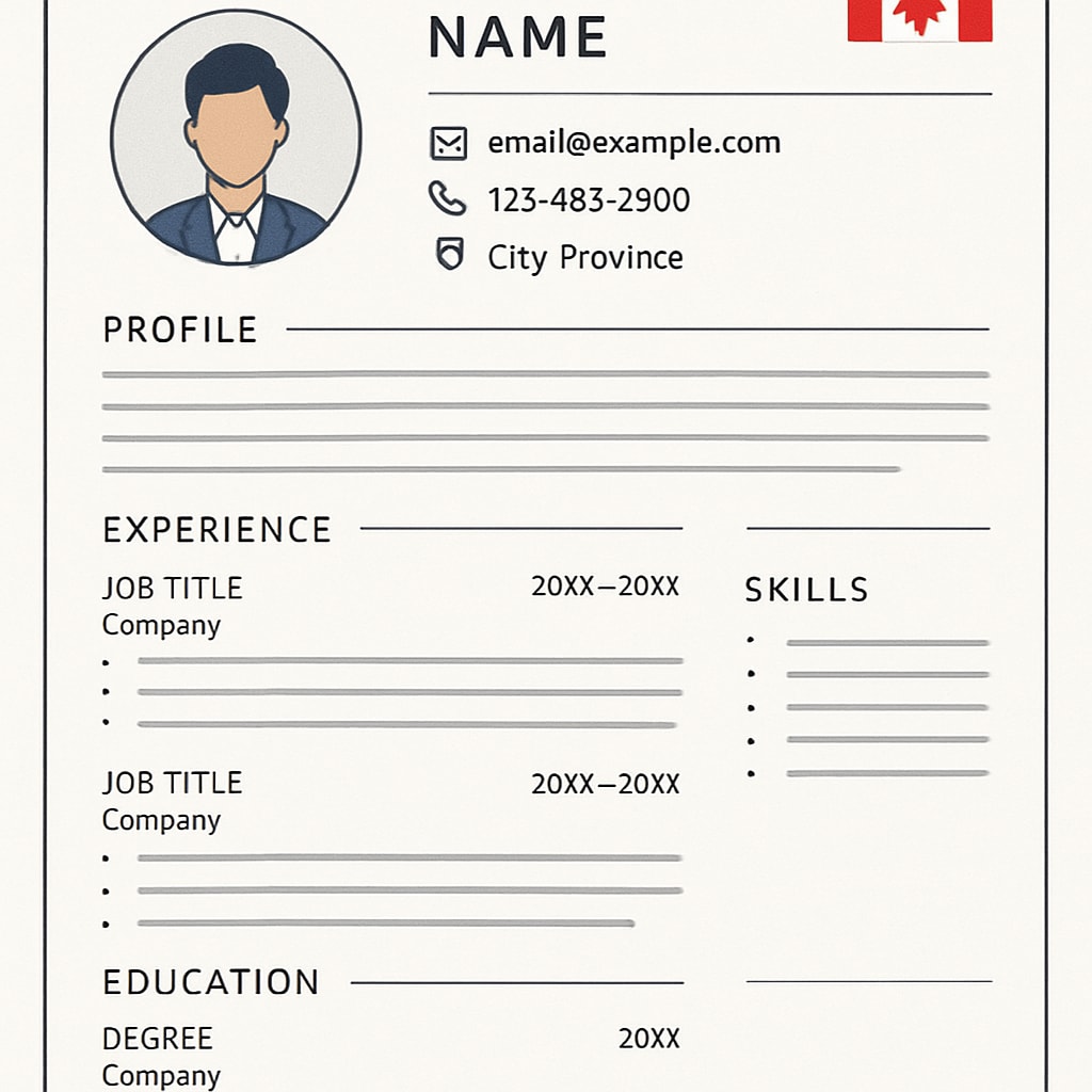 Canadian-style resume template for K12 education jobs