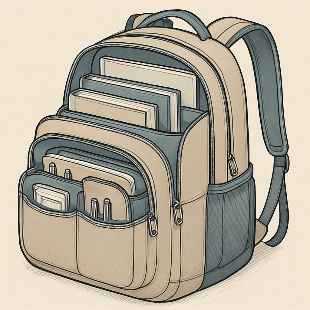 Affordable and spacious college backpack with multiple compartments