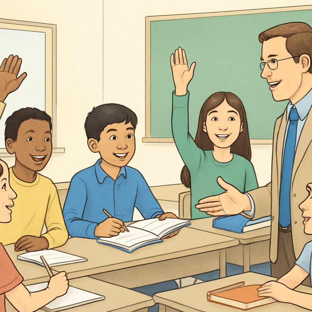 Students and teacher engaging respectfully in class