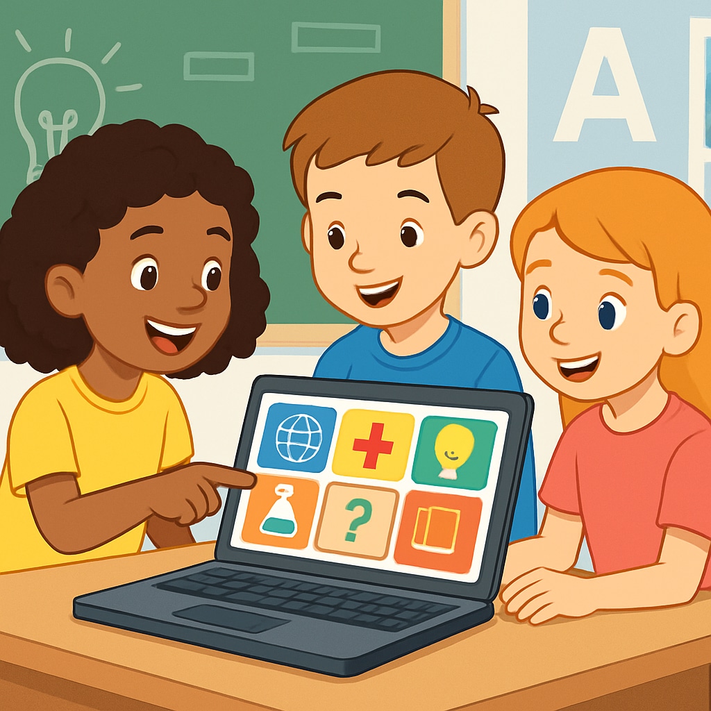 Kids enjoying summer learning resources through interactive educational games.