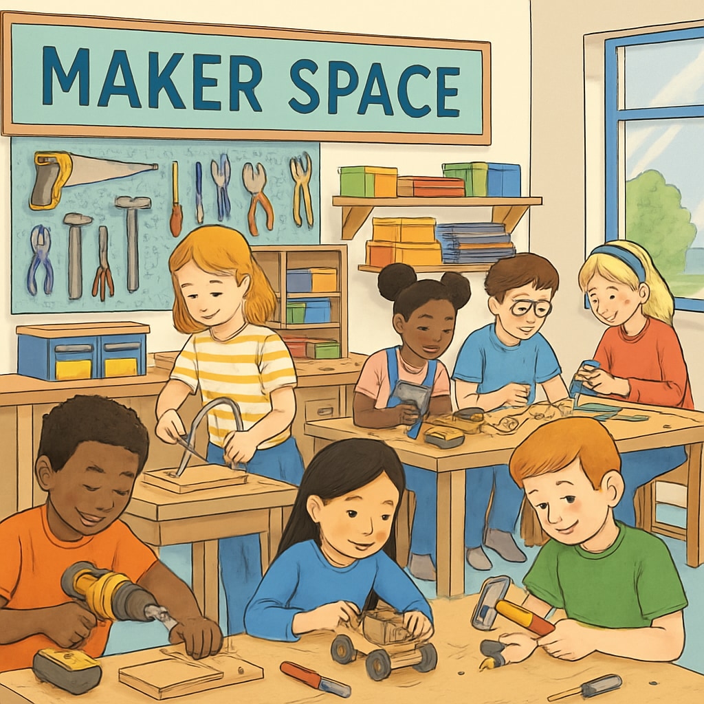 Creative maker space for hands-on learners in early education.