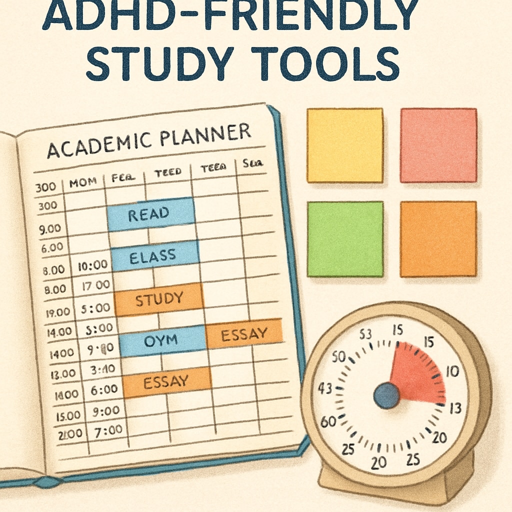 ADHD-friendly study tools for time management and credit recovery.