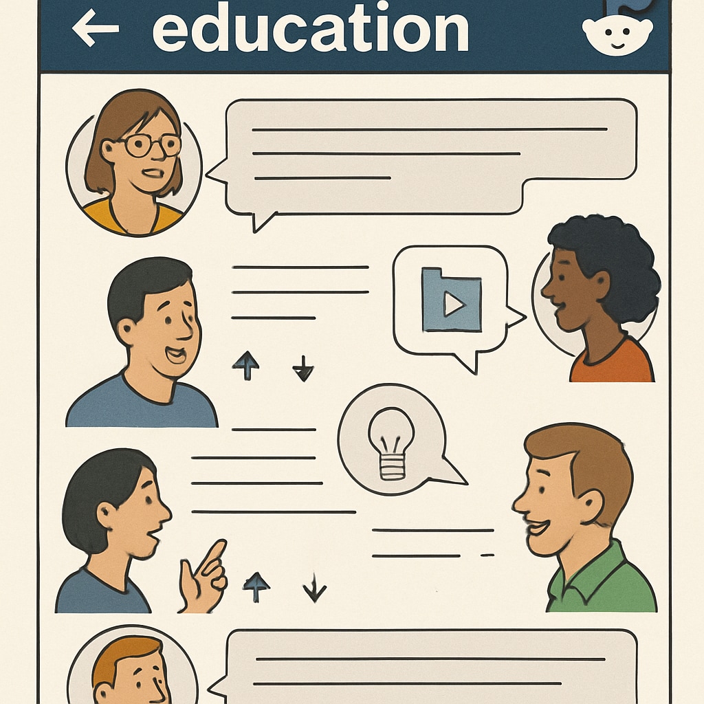 Reddit education discussion on teaching strategies and online learning.