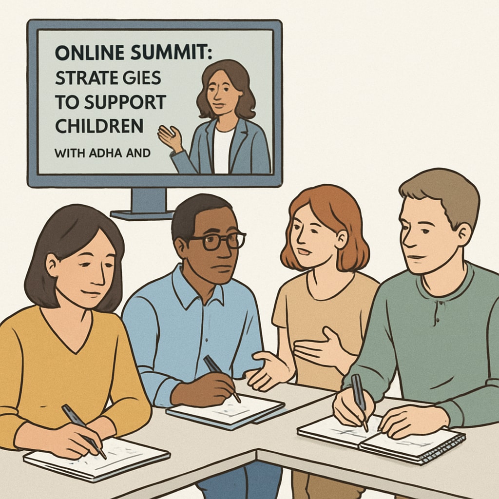 Parents learning strategies for ADHD and ASD support during an online summit
