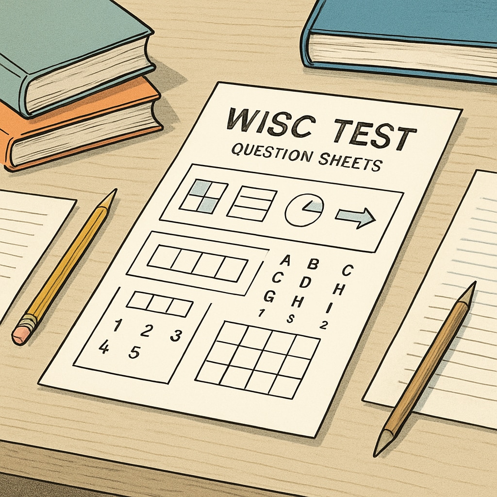 WISC test materials on a desk for gifted children assessment