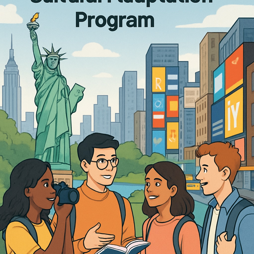 International students in New York experiencing cultural and educational activities.