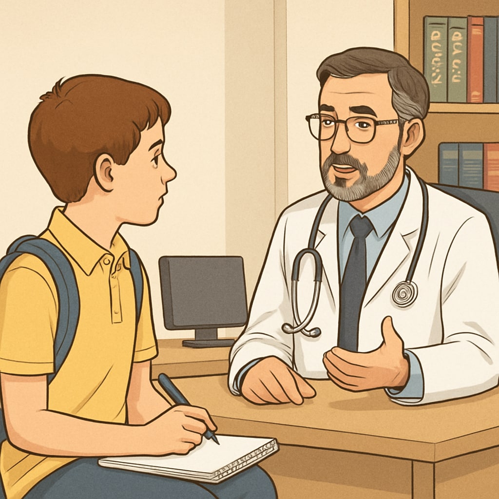 A student conducting a medical career interview to explore healthcare roles.