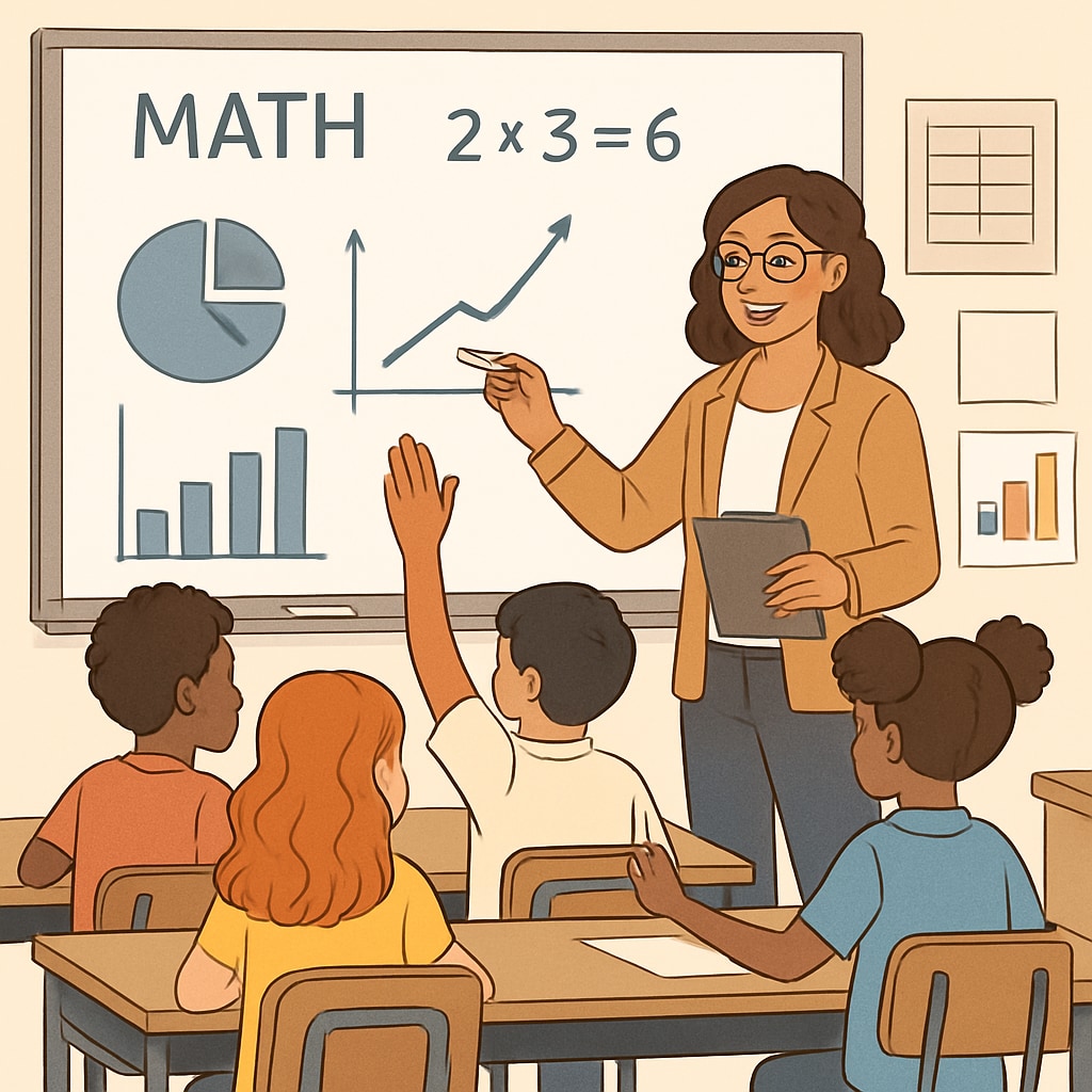 A teacher using engaging methods to teach math and motivate students.