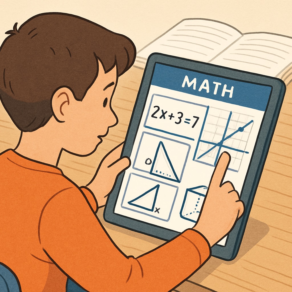 Visual learner using math software as part of their educational resources.
