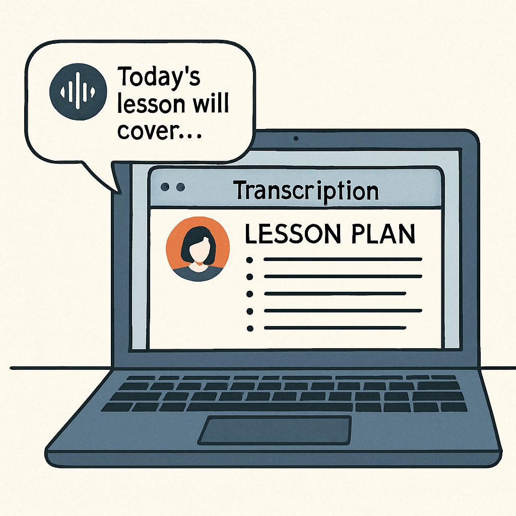 Speech-to-text technology creating lesson plans for teachers.