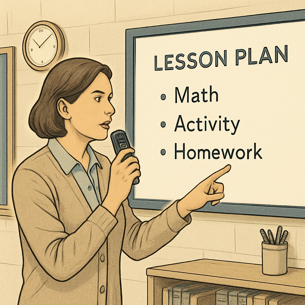 Teacher creating a lesson plan using WillowVoice speech-to-text.