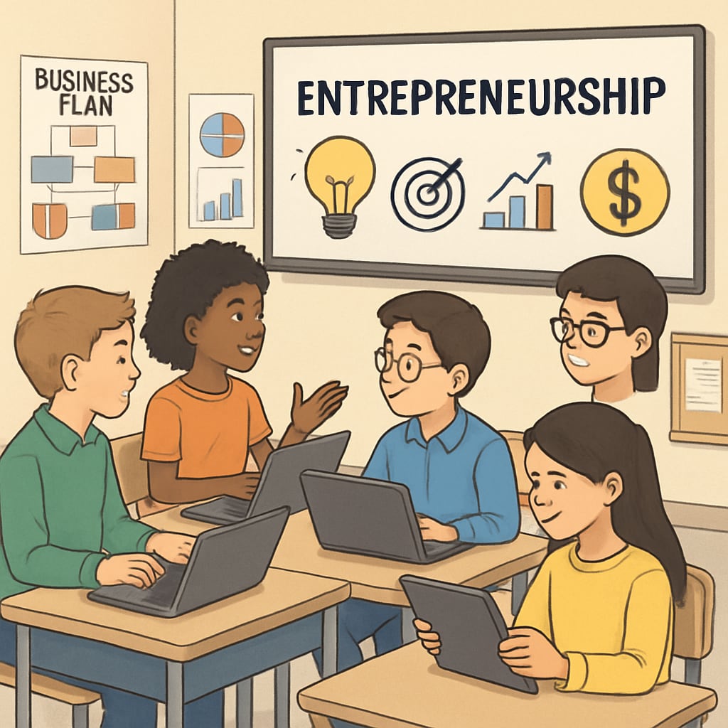 Youth learning entrepreneurship in a virtual setting through business education courses