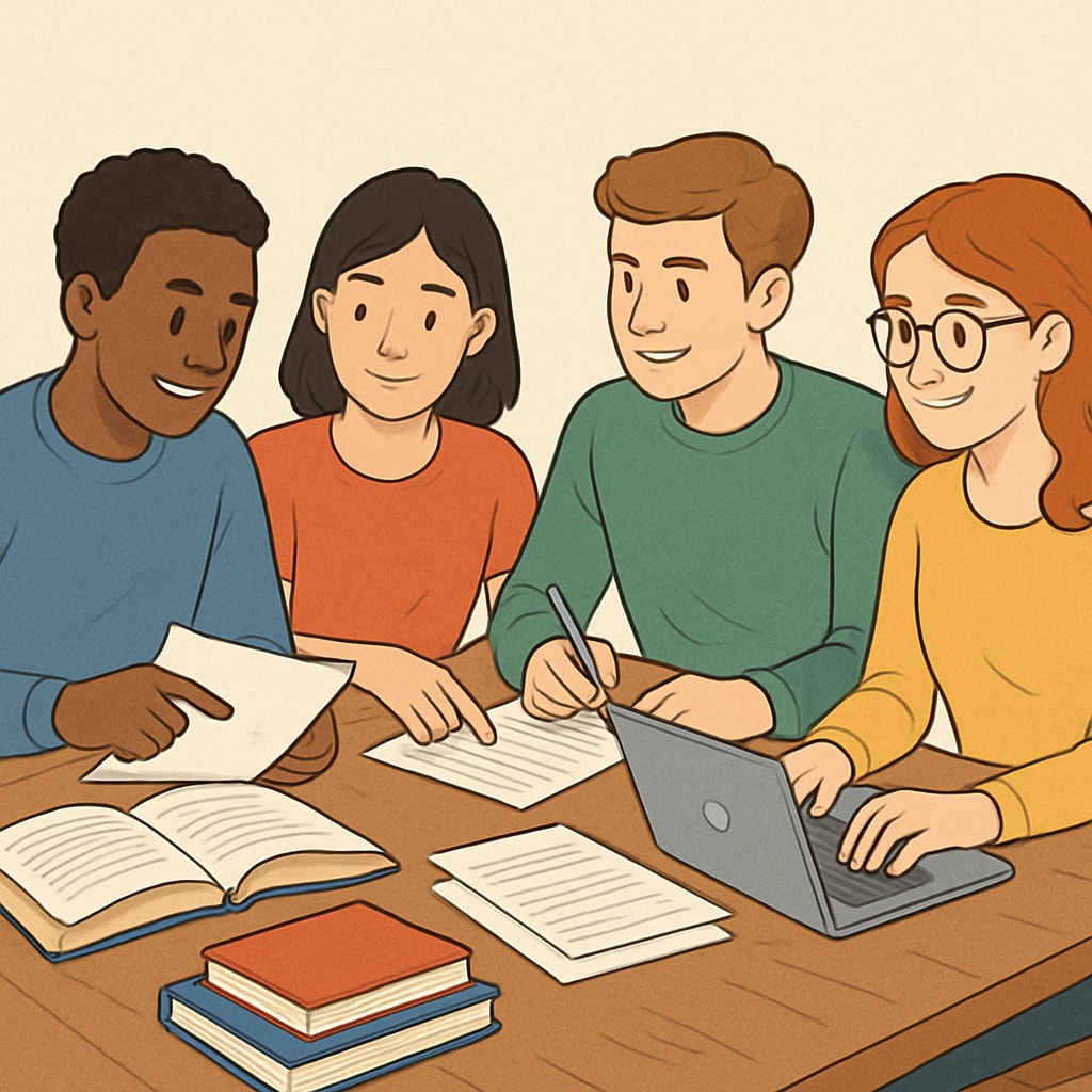 Students collaborating in a learning group at the University of Houston.