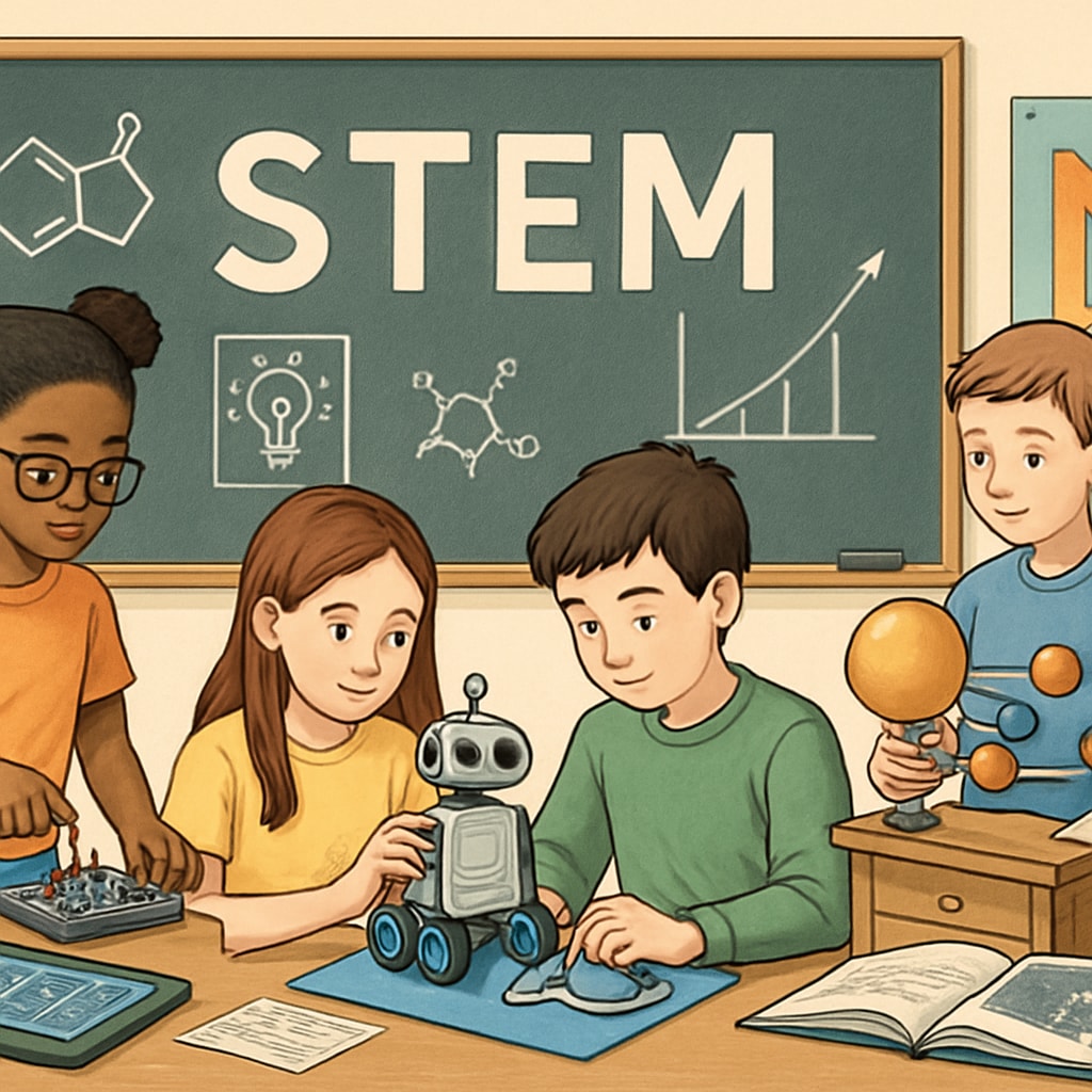Students participating in a STEM activity as part of academic enrichment programs.