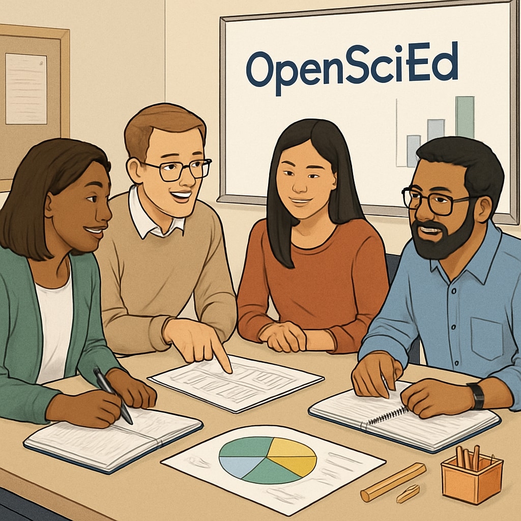 OpenSciEd community of teachers discussing middle school science curriculum.