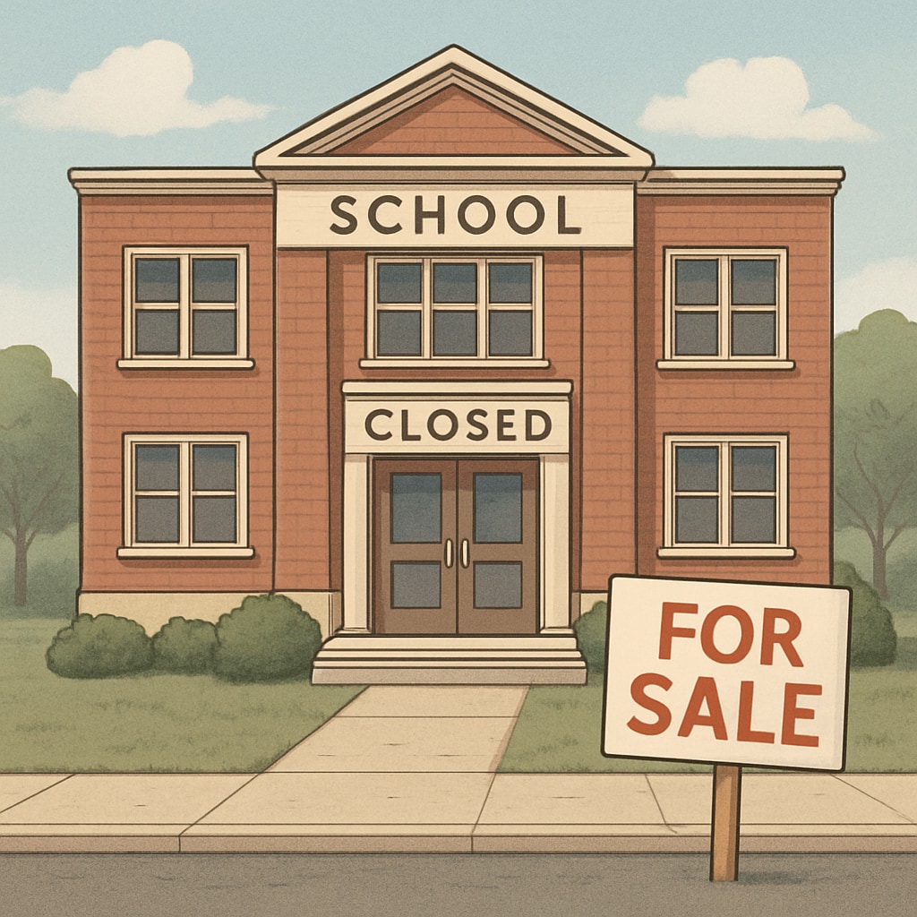 Closed public school with 