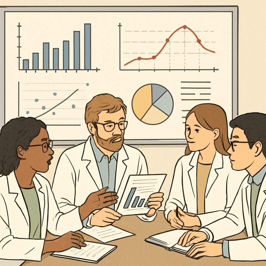 Researchers collaborating on academic submissions for the AERA Annual Meeting.