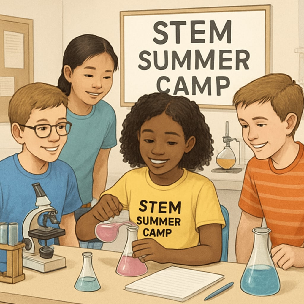 A student participating in STEM activities to explore math and science-related career options.