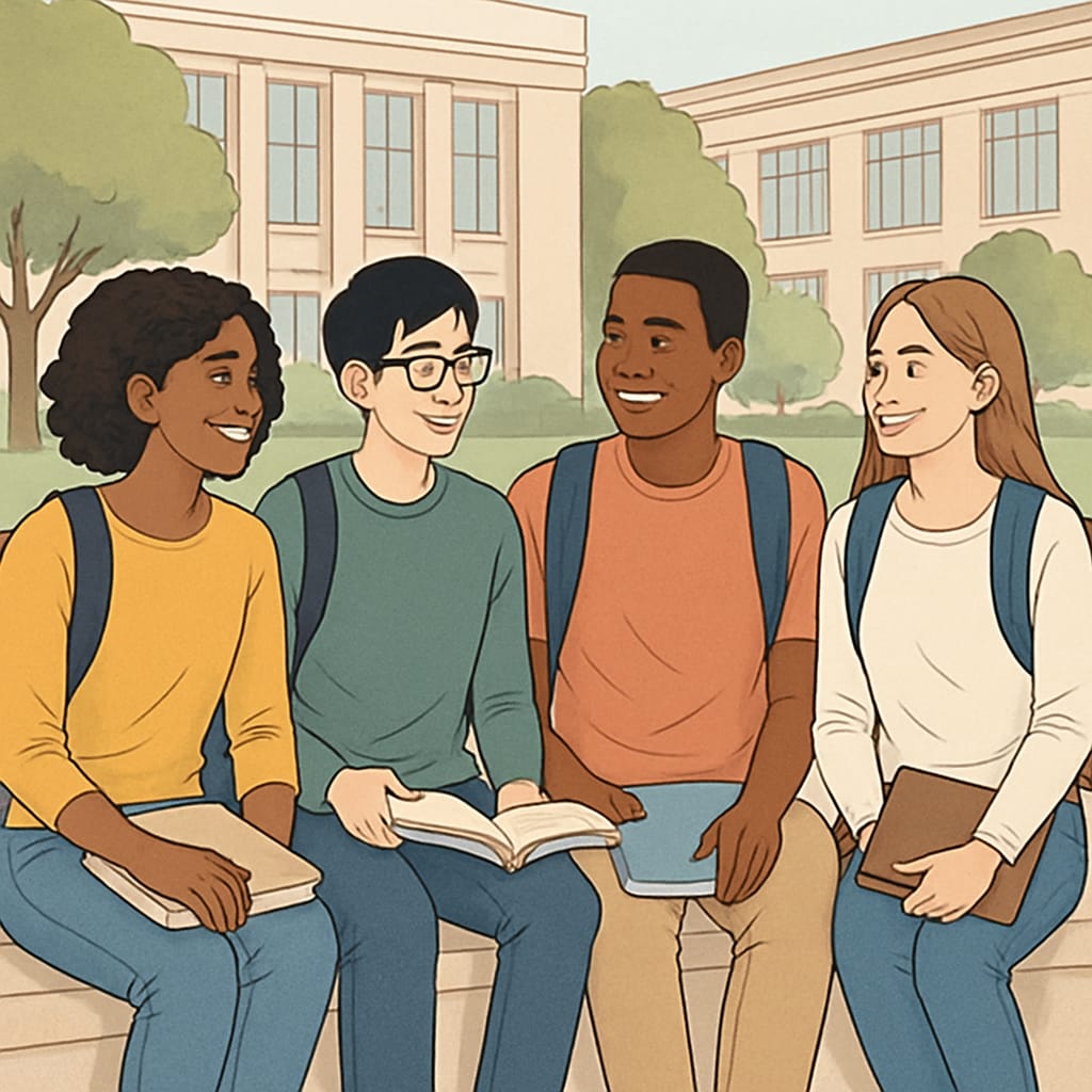 College students representing inclusivity and diversity on campus.