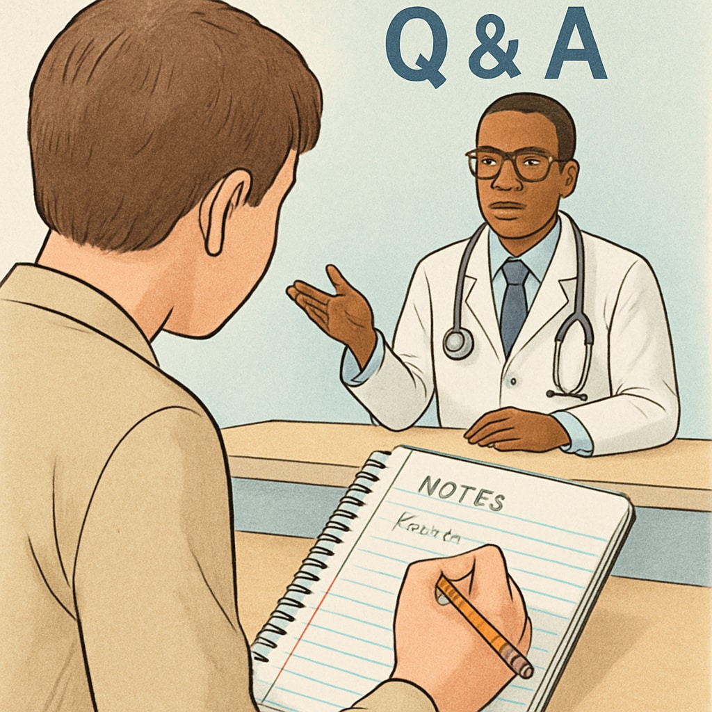 Student taking notes during a doctor-led career guidance session.