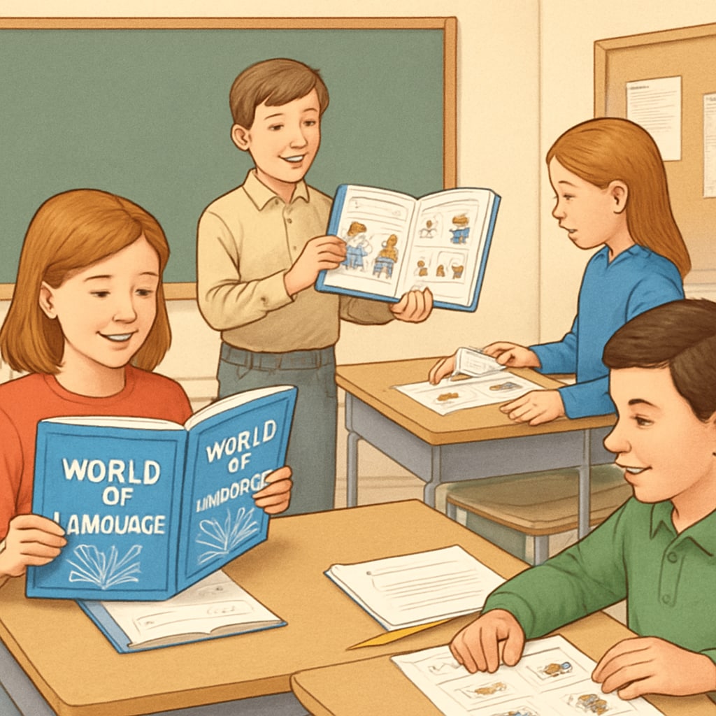 Students using the 
