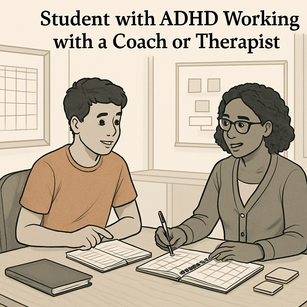 ADHD student receiving academic coaching for credit recovery.