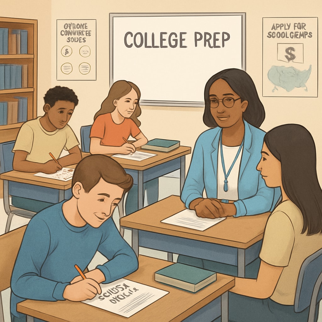 High school students preparing for college admissions, highlighting K-12 adaptation to UC San Diego's expansion.