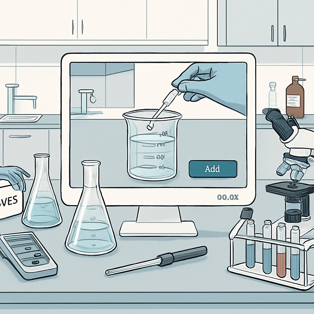 Labster virtual lab simulation screenshot.