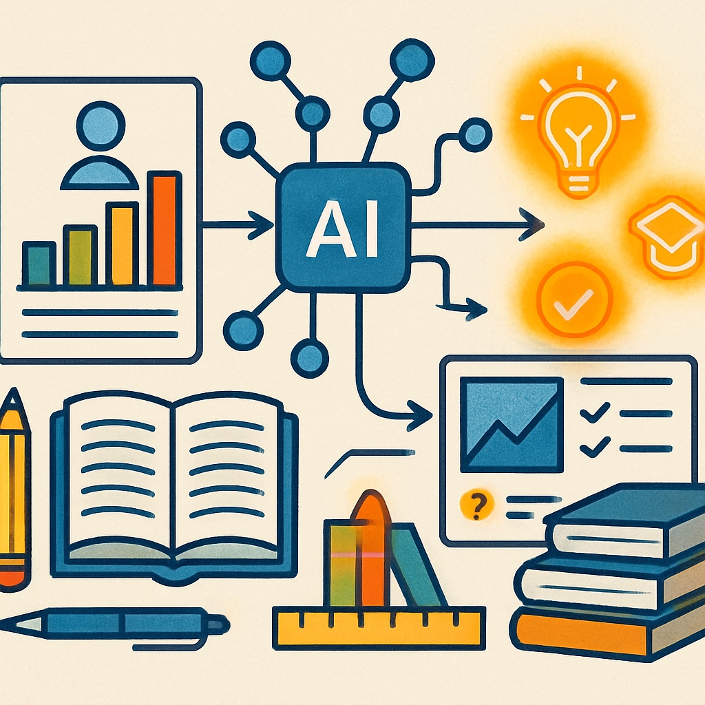 AI analyzing student performance to improve educational assessments.