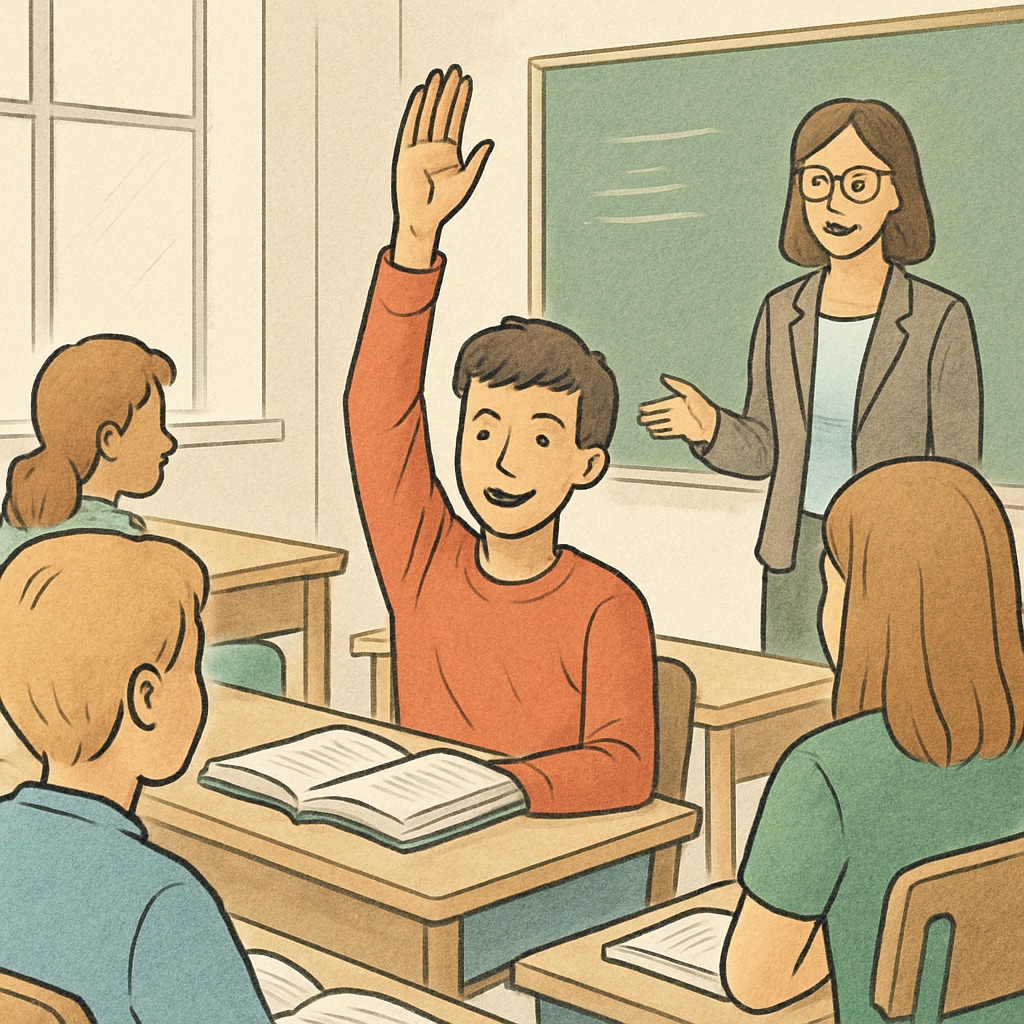 An engaged student in a hands-on classroom activity, emphasizing participation.