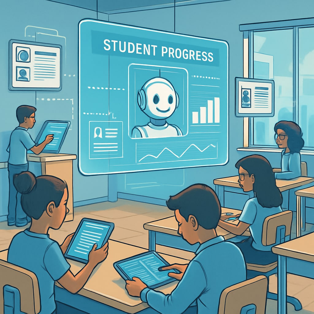 AI-driven classroom tracking personalized student achievements.