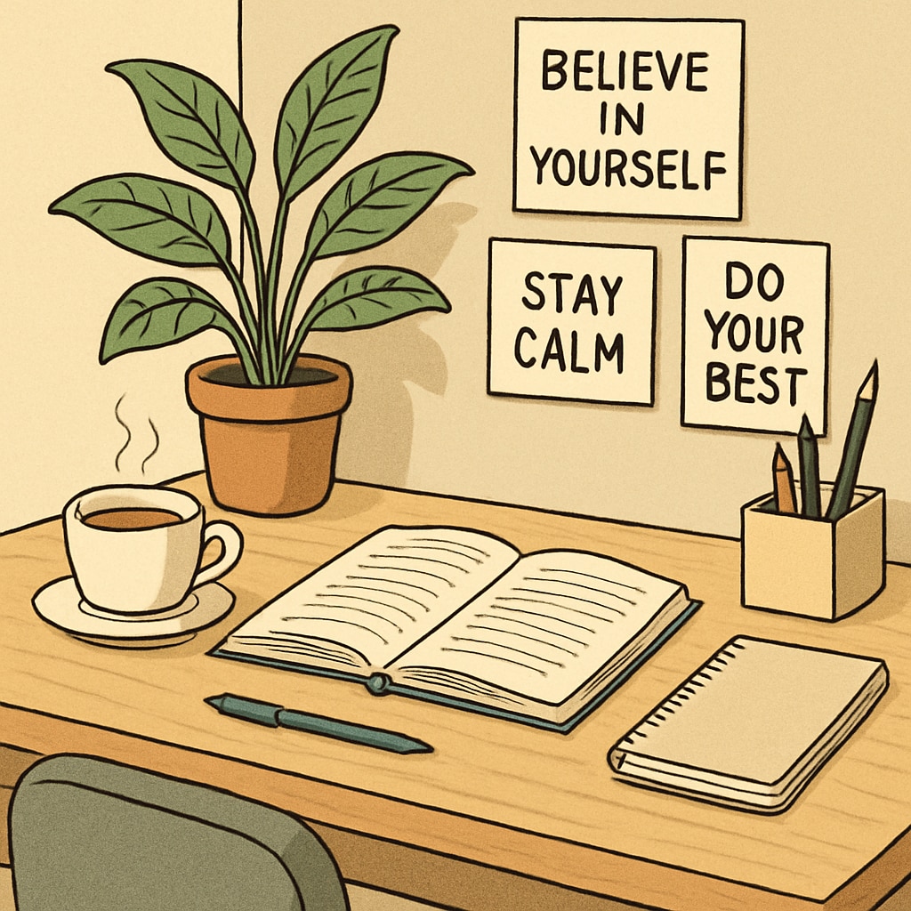 Study space designed to reduce OAE exam anxiety.