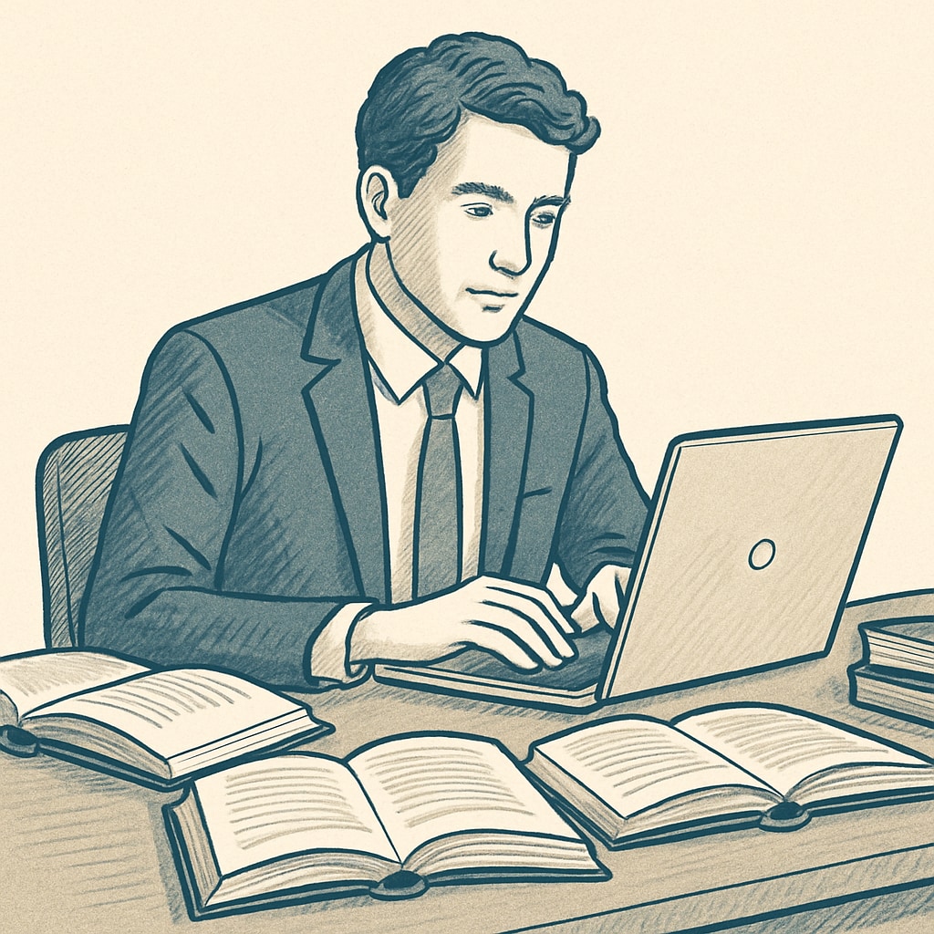 A 30s professional studying while managing career and academic goals.