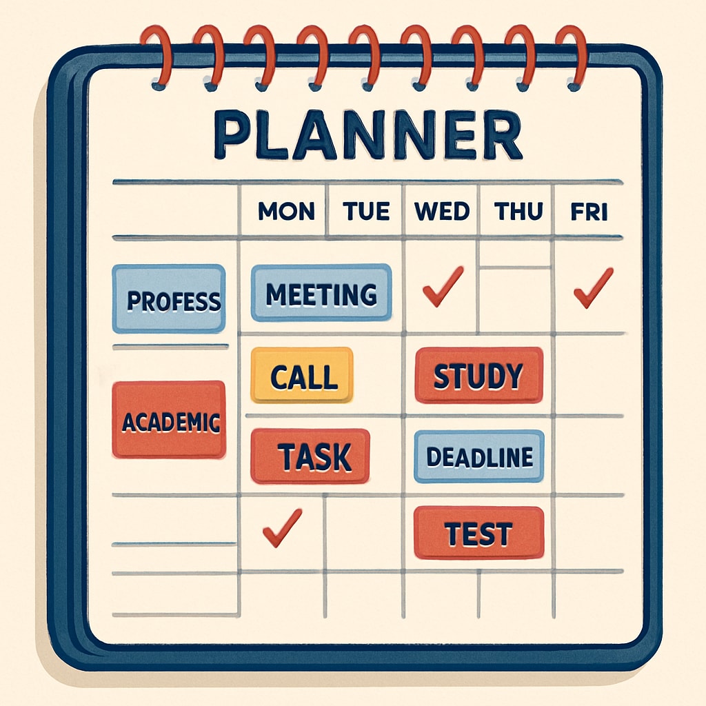 A visual representation of time management for work and study balance.