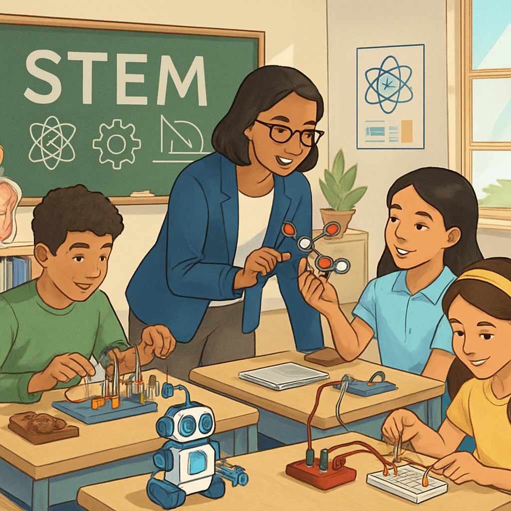 K-12 students working on STEM projects for UC San Diego expansion readiness.