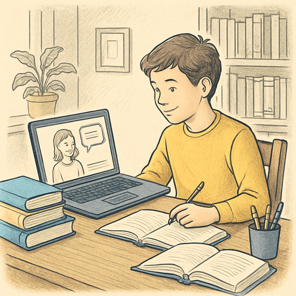 A student studying online, representing affordable online degrees for business/finance.