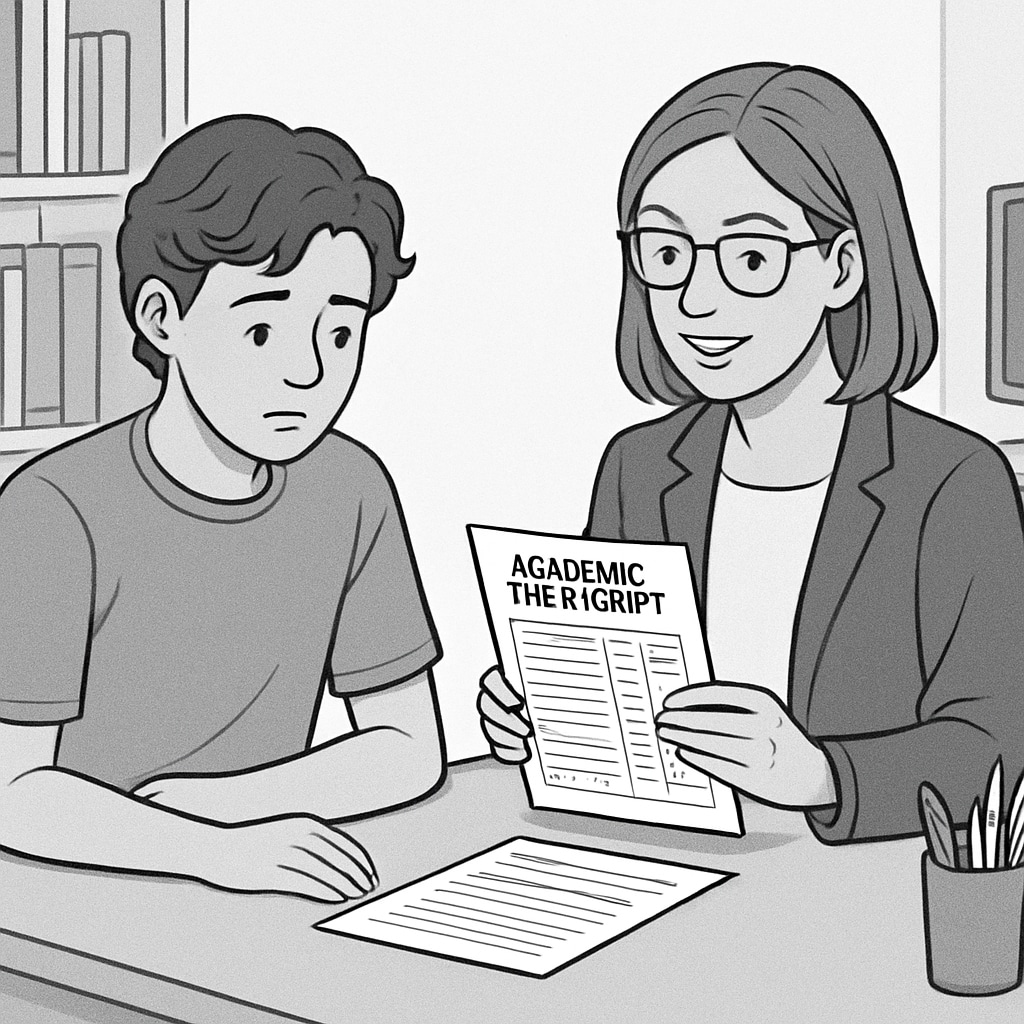 Student looking at an unofficial transcript due to unpaid tuition