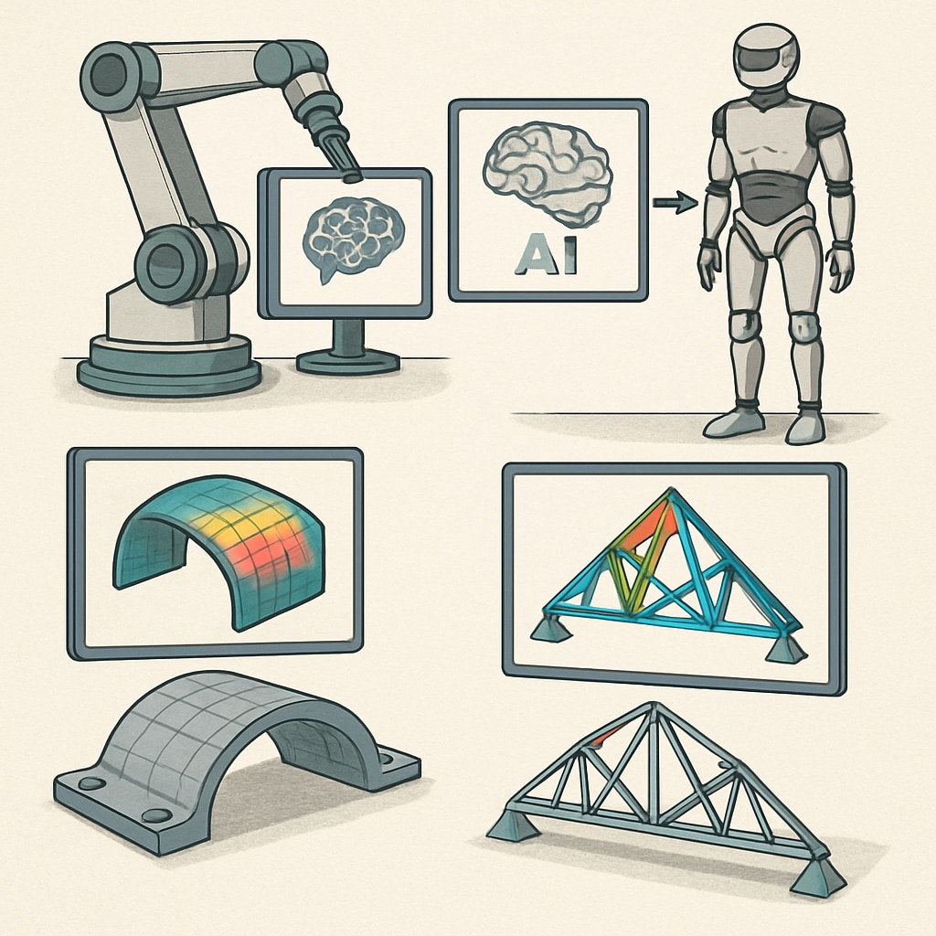 AI tools enhancing engineering processes in robotics or structural simulations.