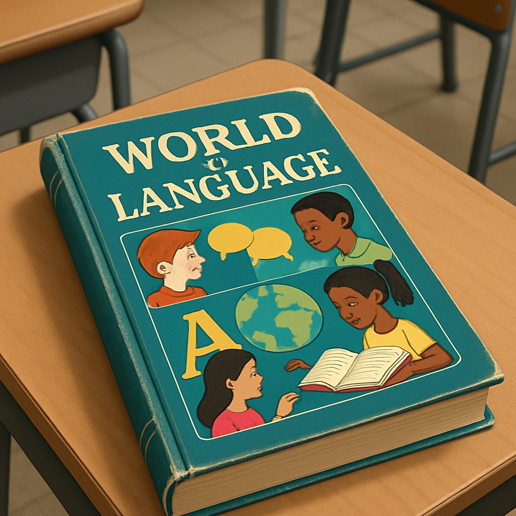 A vintage World of Language textbook representing a classic小学教材 in language教学.