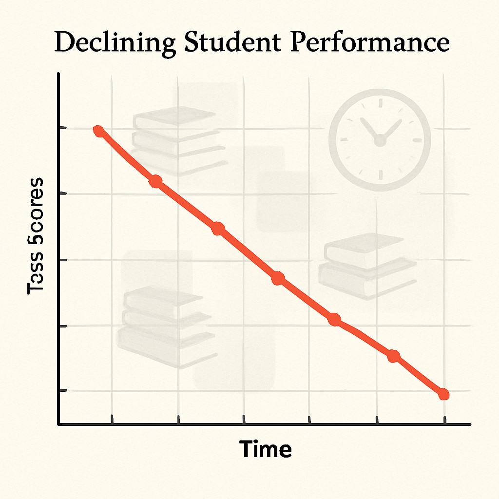 Graph illustrating the impact of boredom on educational outcomes.