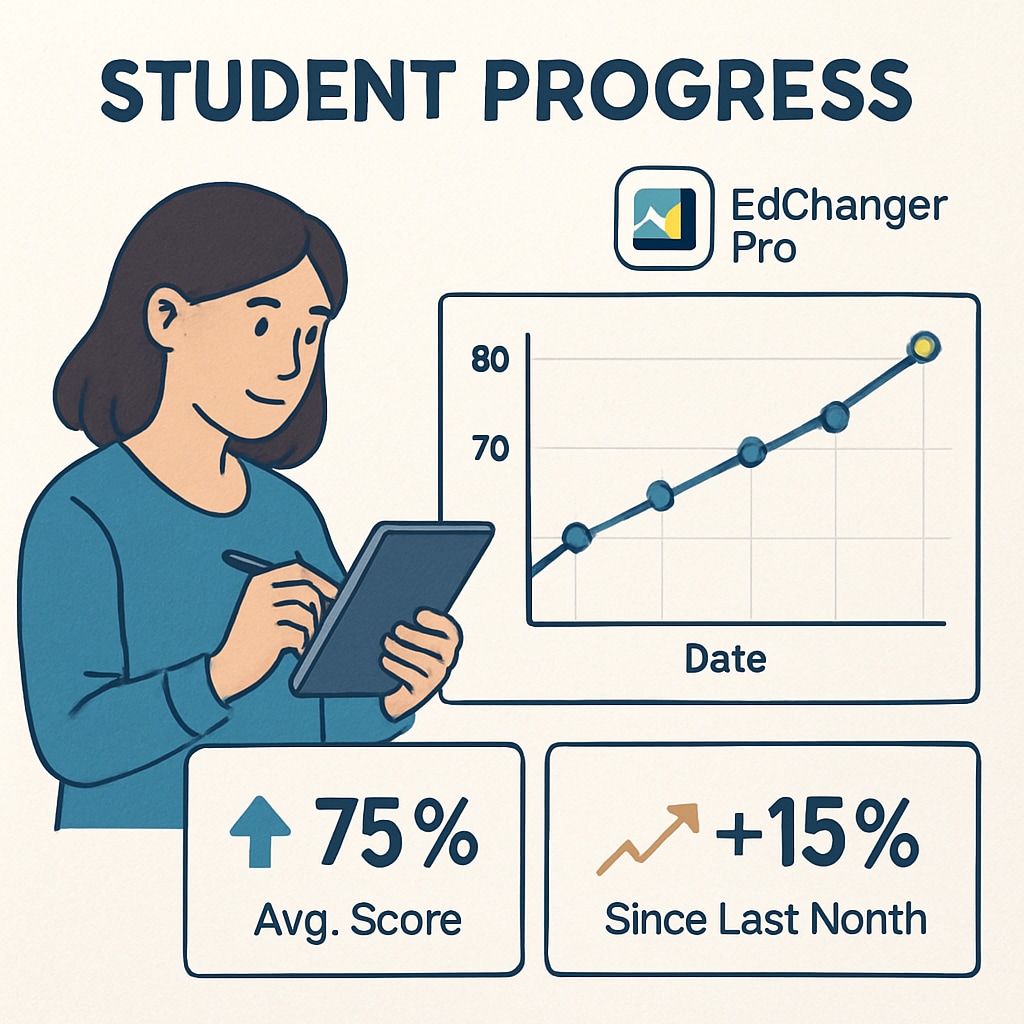 Chart displaying student progress via EdChanger Pro