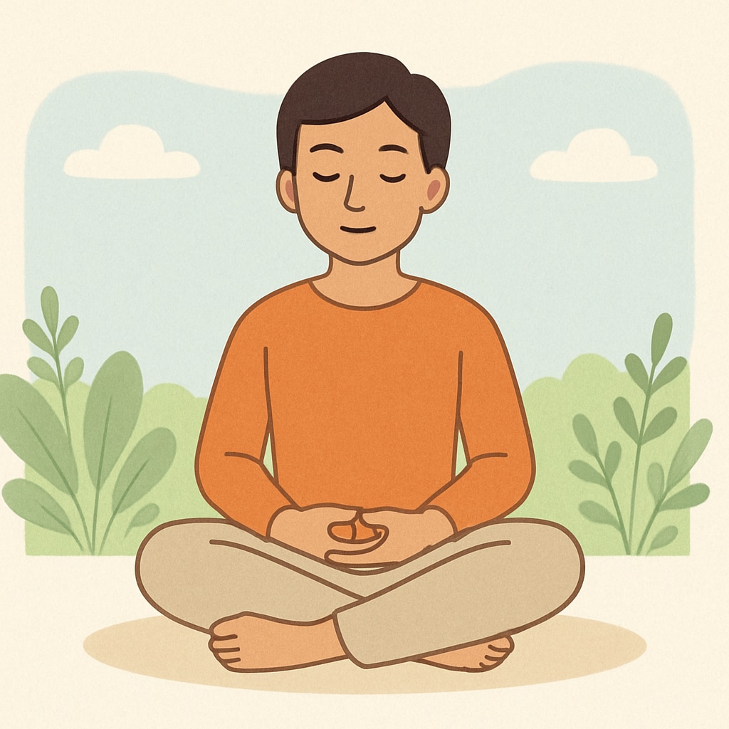 A person meditating to manage exam anxiety for the OAE test.